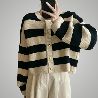 AZELLE | BOLD STRIPE CARDIGAN
