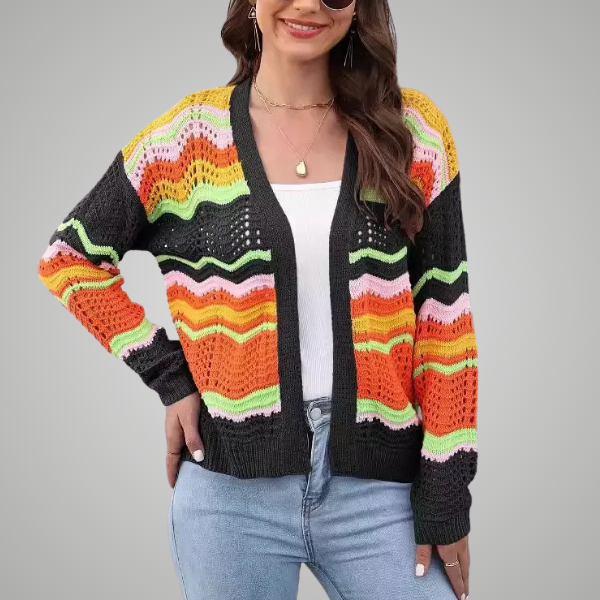 BRONYA | COLORWAVE KNIT CARDIGAN