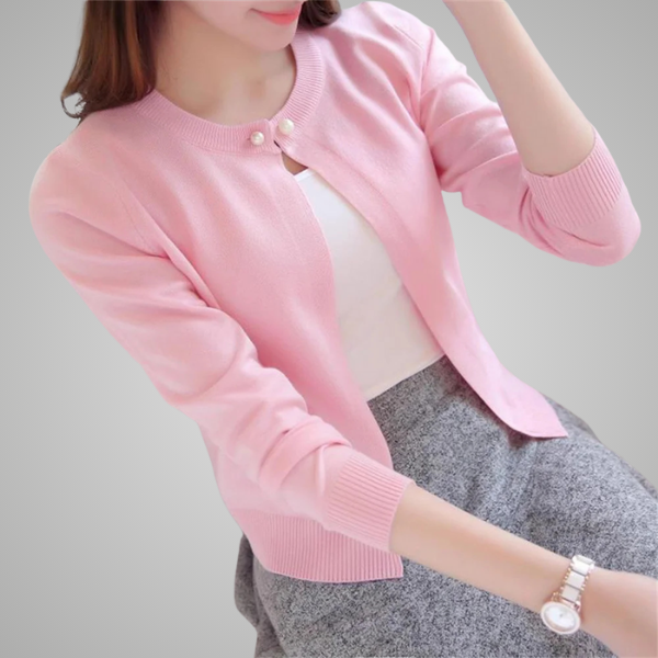 VALLEN | PEARL-CLASP CROP CARDIGAN