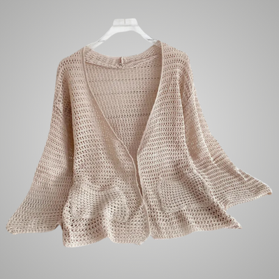 RILYN | OPENWEAVE V-NECK CARDIGAN