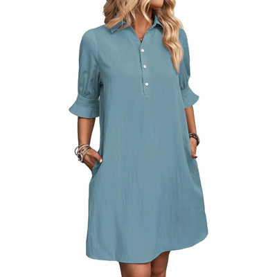 Franchesca™ | Casual Button Down Shirt Dress