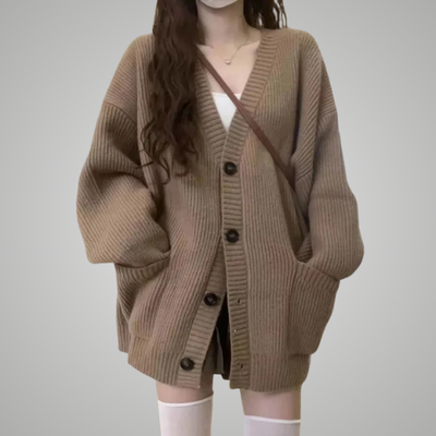LARK | OVERSIZED BUTTON CARDIGAN