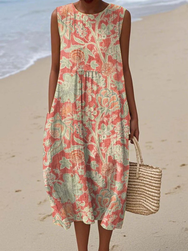 Raya - Everyday Tie-Back Midi Dress