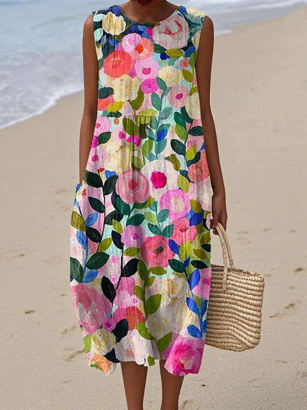 Noa - Everyday Tie-Back Midi Dress