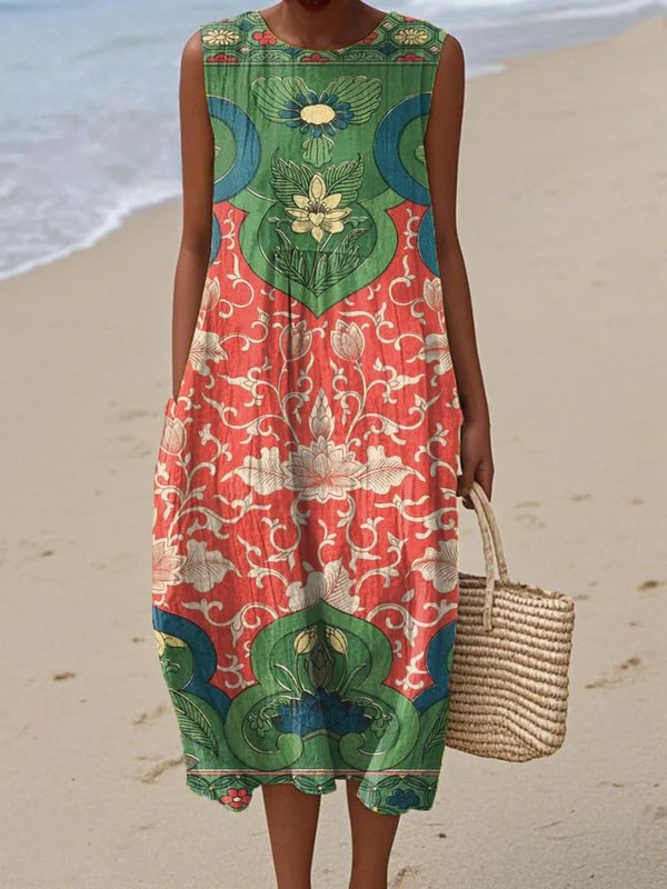 Amara - Everyday Tie-Back Midi Dress
