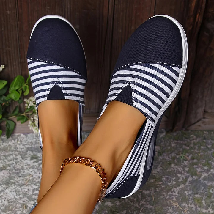 Tasha | Striped Slip-On Sneakers