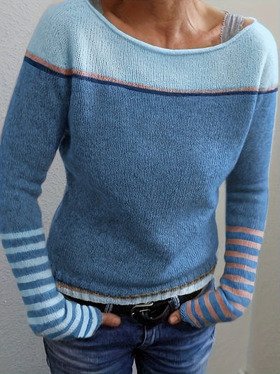 Elara | Striped Long-Sleeve Sweater