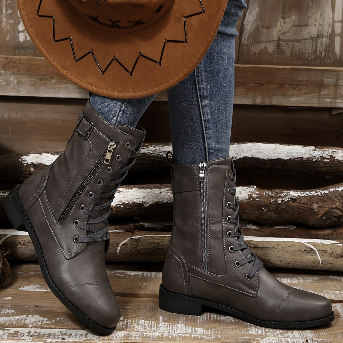 Kareema | Side Zipper Boots