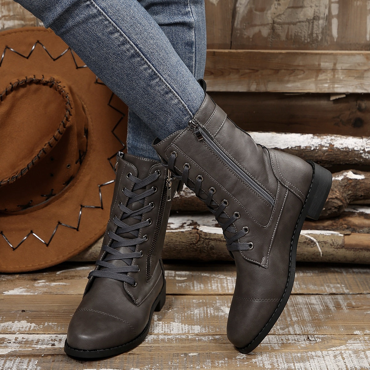Kareema | Side Zipper Boots