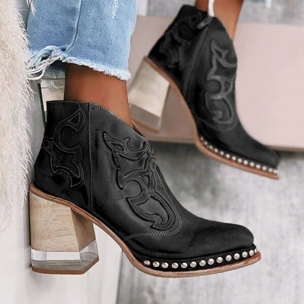 Alexa | Western Chic Ankle Boots