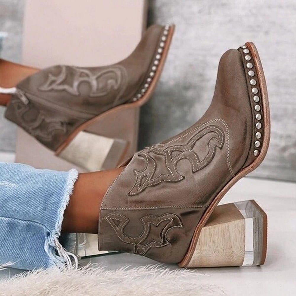 Alexa | Western Chic Ankle Boots