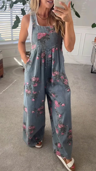 Daphne | Printed Summer Dungarees