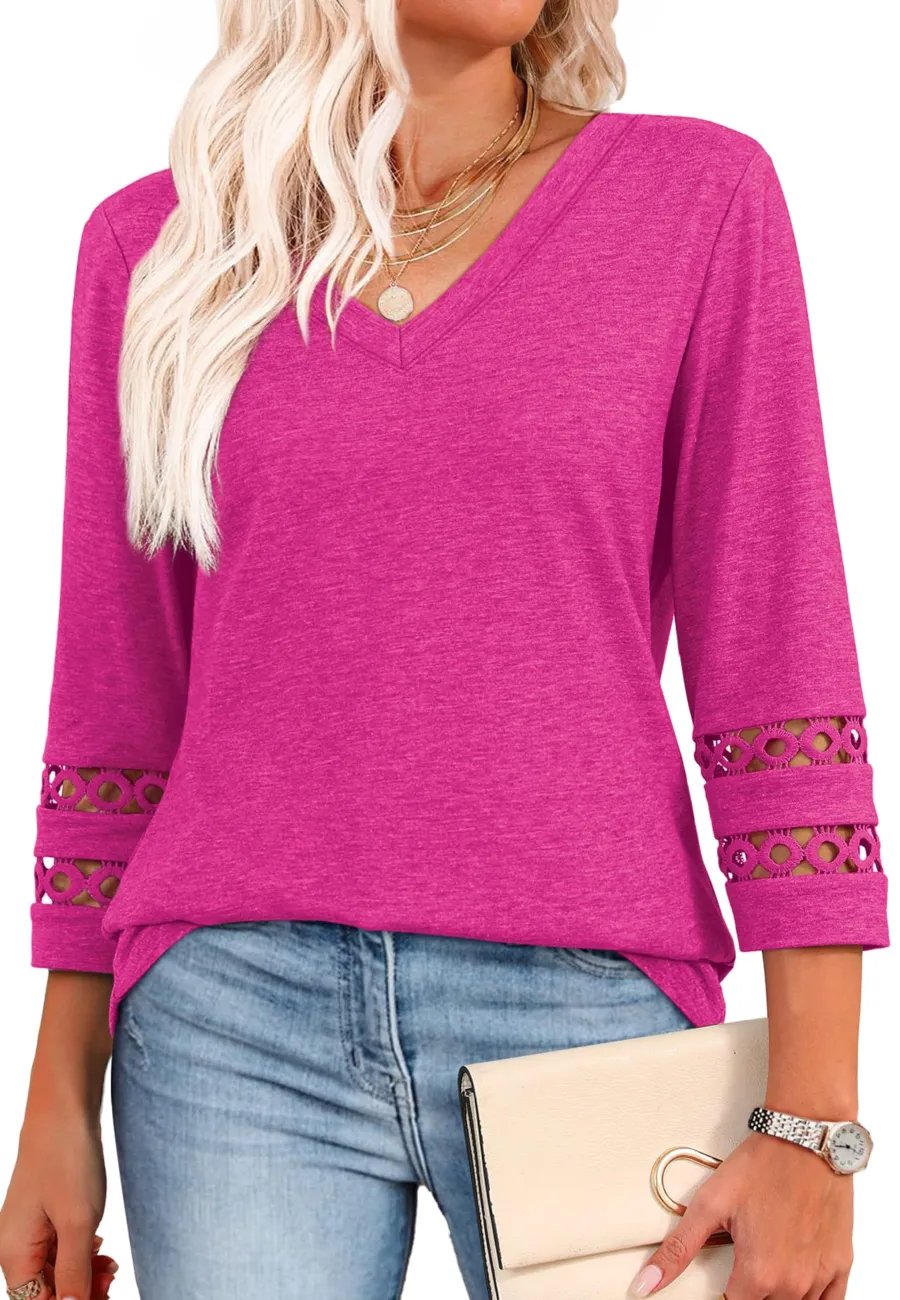 Ruth | Long Sleeve V-Neck Shirt