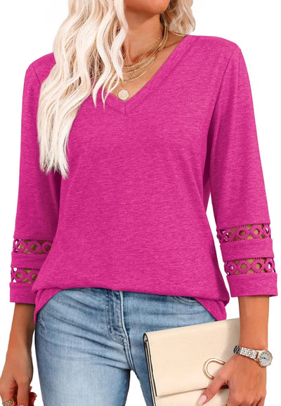 Ruth | Long Sleeve V-Neck Shirt