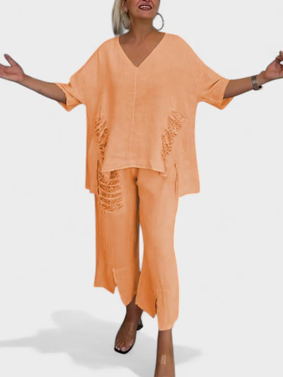 Rachel | V-Neck Two Piece Set