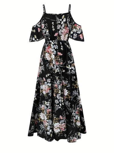 Isabella™ – Black Floral Maxi Dress