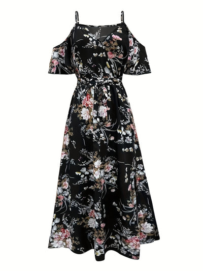 Isabella™ – Black Floral Maxi Dress