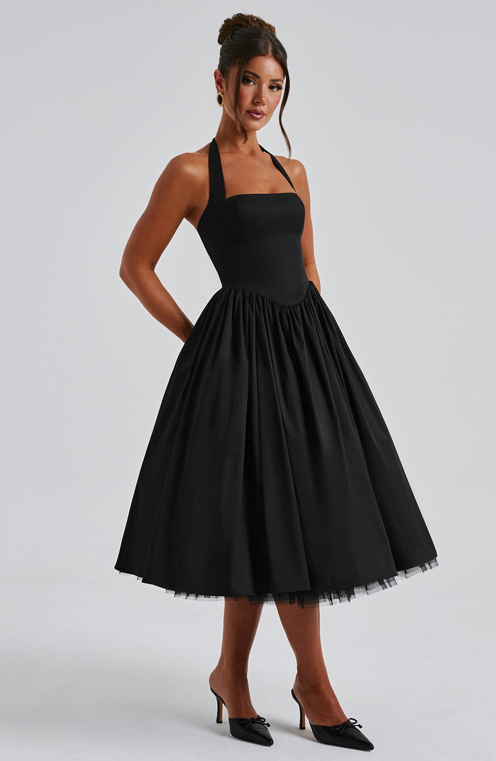 Cressida – Midi Dress with Natural Elegance