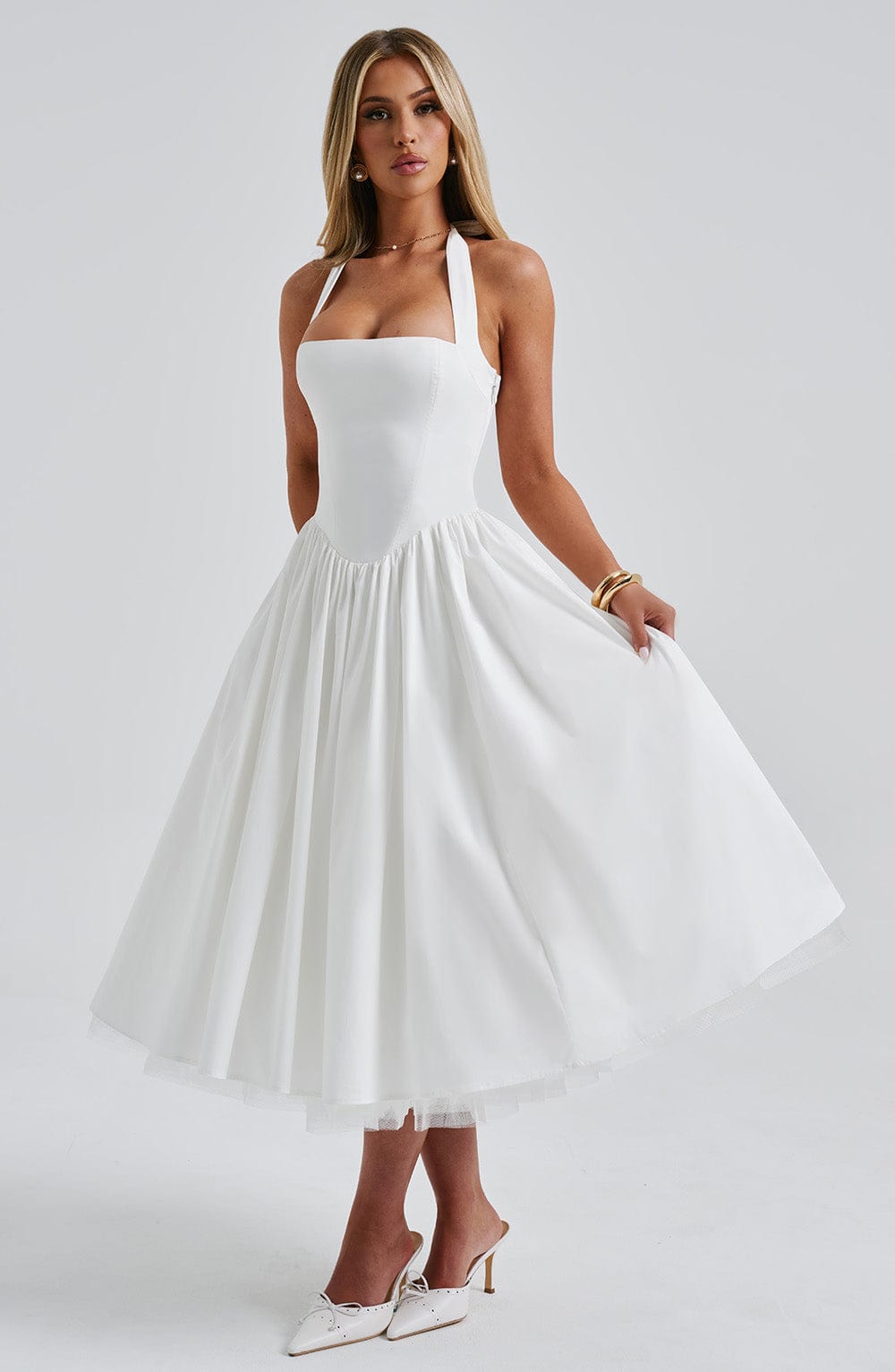 Cressida – Midi Dress with Natural Elegance