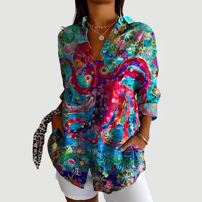 Amalie™ | Blouse with Colorful Design