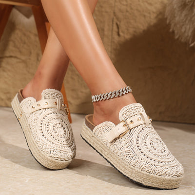 Solene™ Boho Crochet Mules