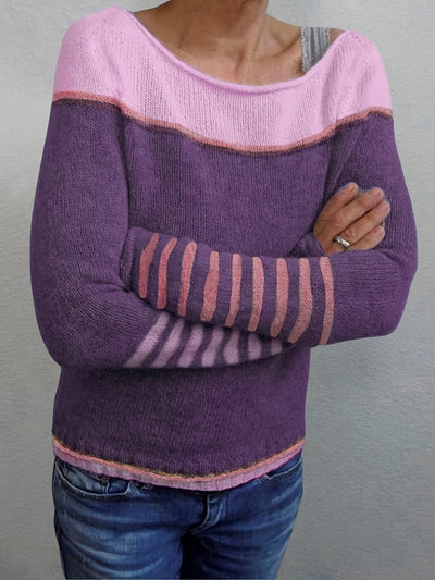 Elara | Striped Long-Sleeve Sweater