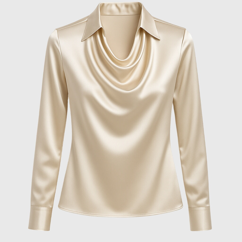 Sylvie | Luxe Pleated Shine Blouse