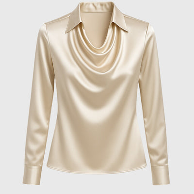 Sylvie | Luxe Pleated Shine Blouse