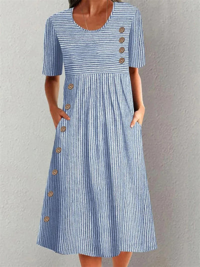 Freira | Striped Midi Dress