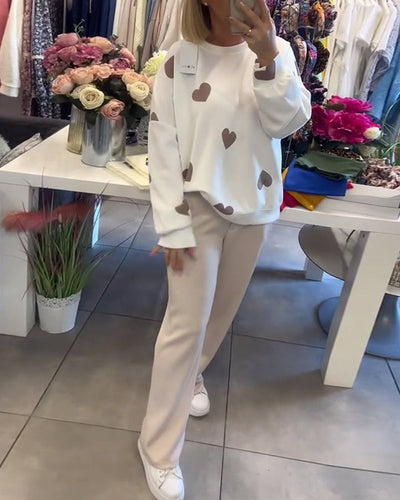 Mila | Cozy Heart Pattern Sweater