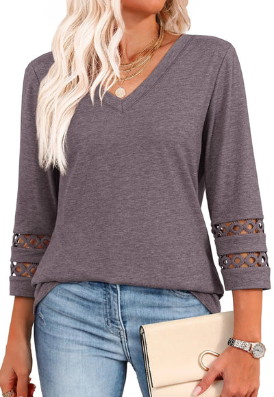 Ruth | Long Sleeve V-Neck Shirt