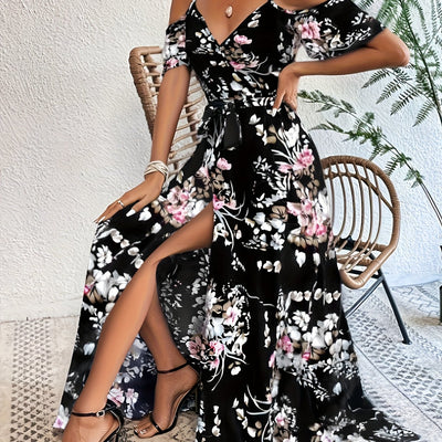 Isabella™ – Black Floral Maxi Dress