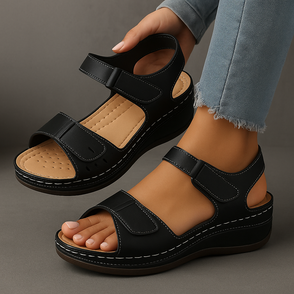 Veera™ orthopedic sandals with wedge heel