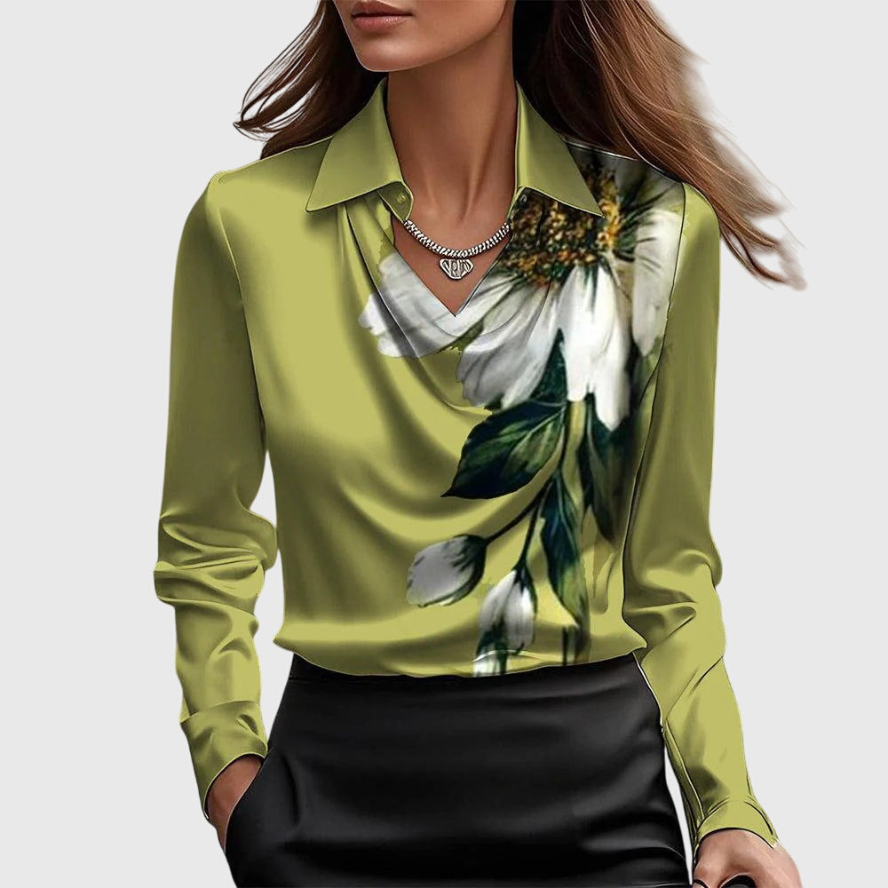 Sylvie | Luxe Pleated Shine Blouse