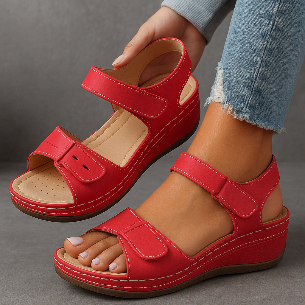 Veera™ orthopedic sandals with wedge heel