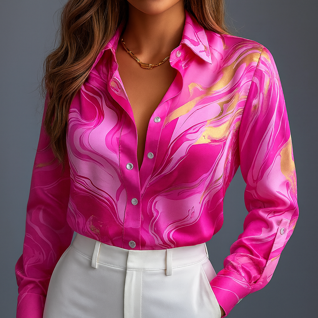 Harper | Bold Silk Shirt
