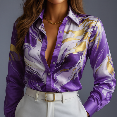 Harper | Bold Silk Shirt