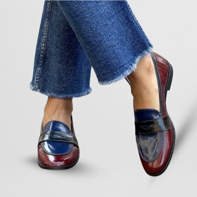 Elegant Slip-Ons in Two-Tone Design