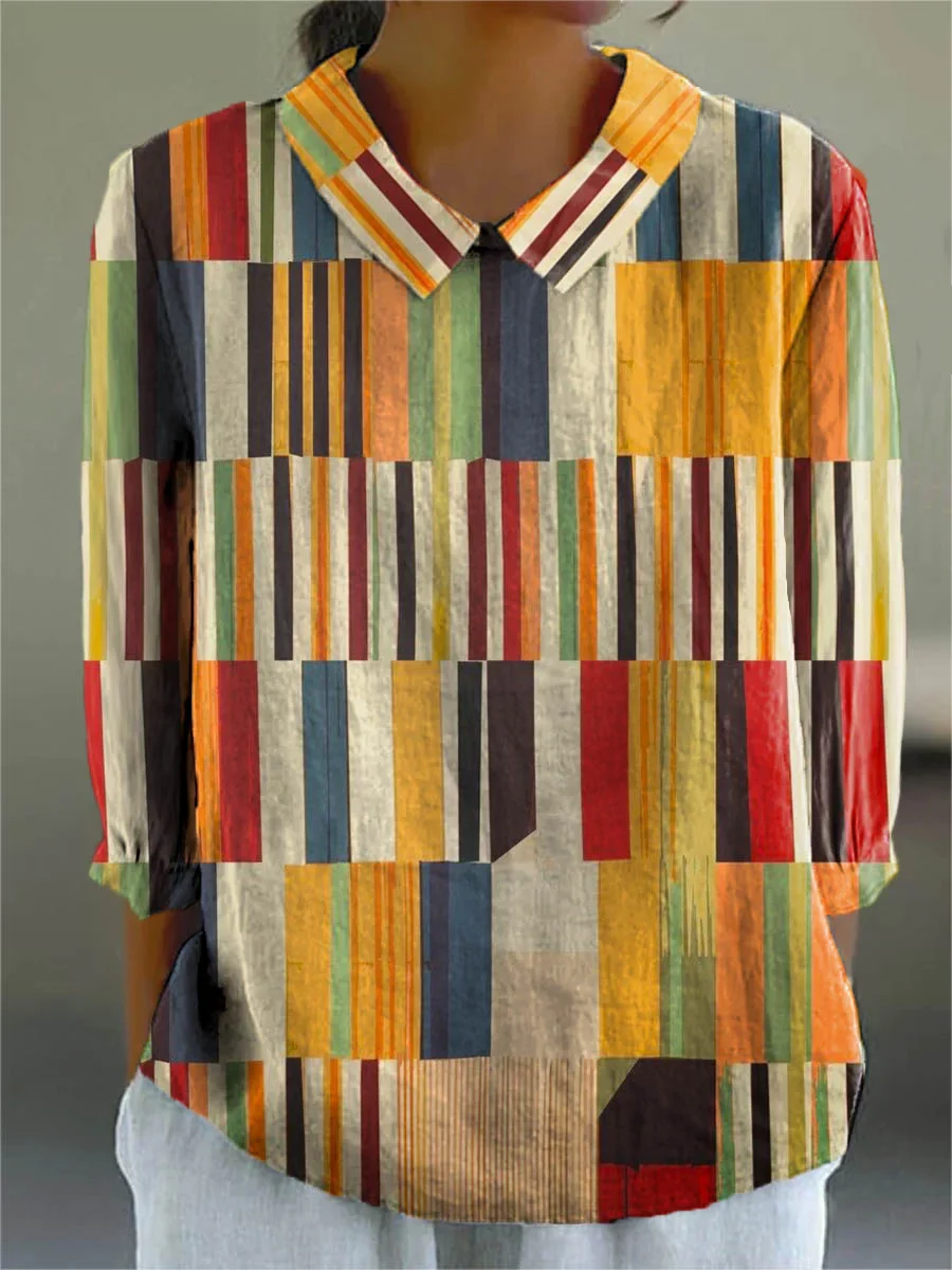 Cherry | Geometric Print Shirt