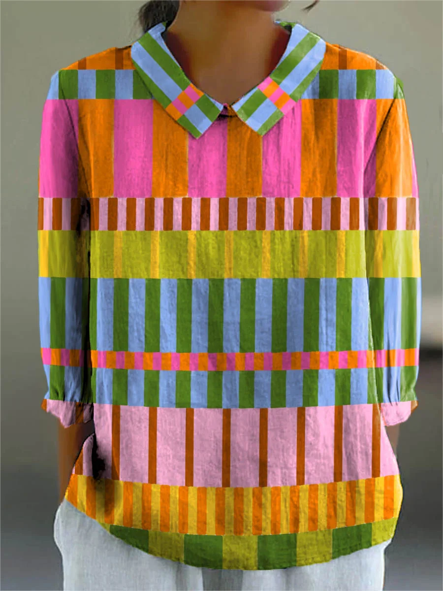 Zenaida | Geometric Print Shirt