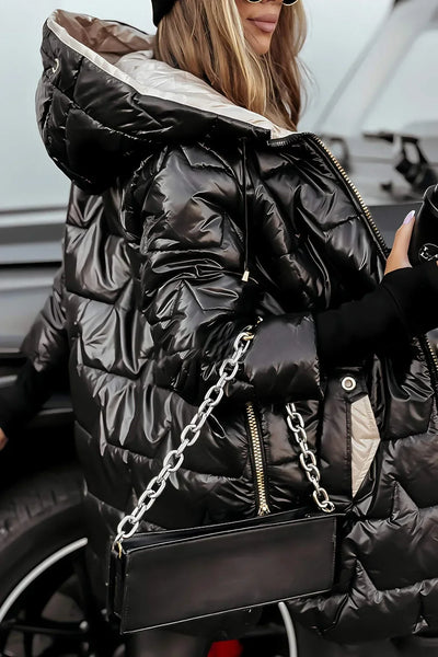Sorvella™ | Elegant Padded Hooded Coat