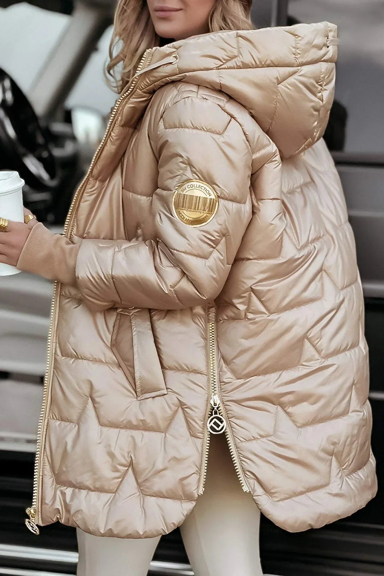 Sorvella™ | Elegant Padded Hooded Coat