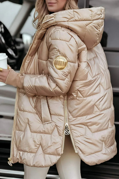 Sorvella™ | Elegant Padded Hooded Coat