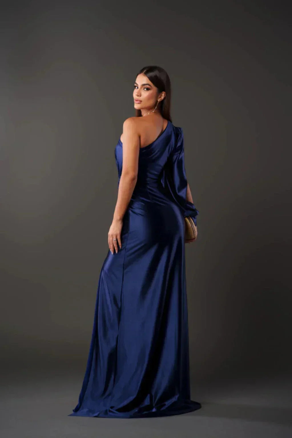 Valeria | Asymmetrical Satin Dress