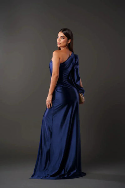 Valeria | Asymmetrical Satin Dress