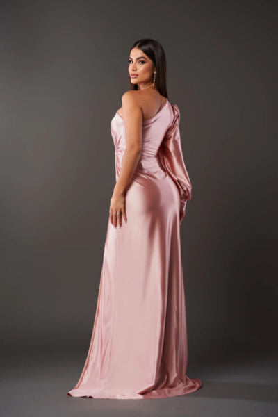 Valeria | Asymmetrical Satin Dress