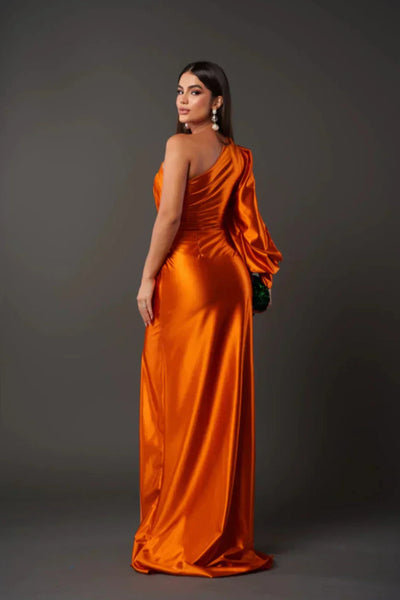 Valeria | Asymmetrical Satin Dress