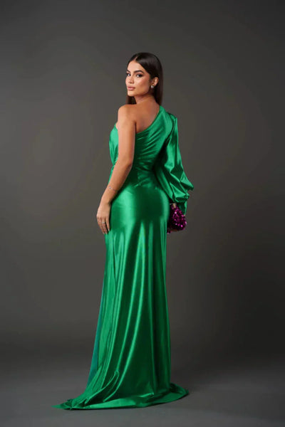 Valeria | Asymmetrical Satin Dress