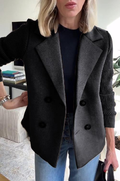 Sorelle™ | Elegant Knit-Sleeve Jacket