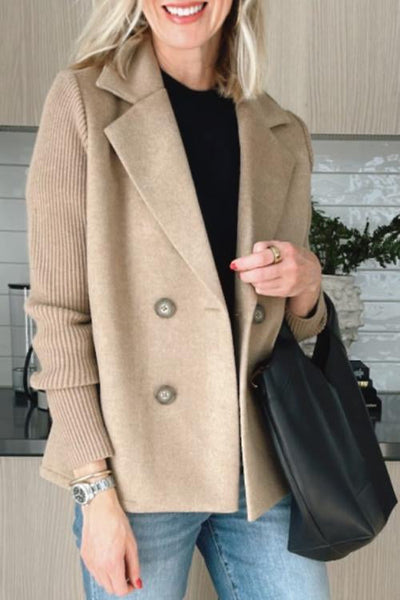 Sorelle™ | Elegant Knit-Sleeve Jacket